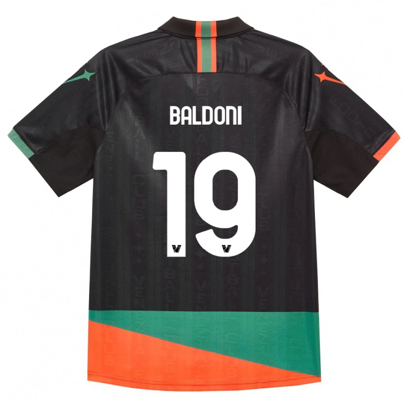 Danxen Niño Camiseta Edoardo Baldoni #19 Negro Naranja Verde 1ª Equipación 2026/27 La Camisa