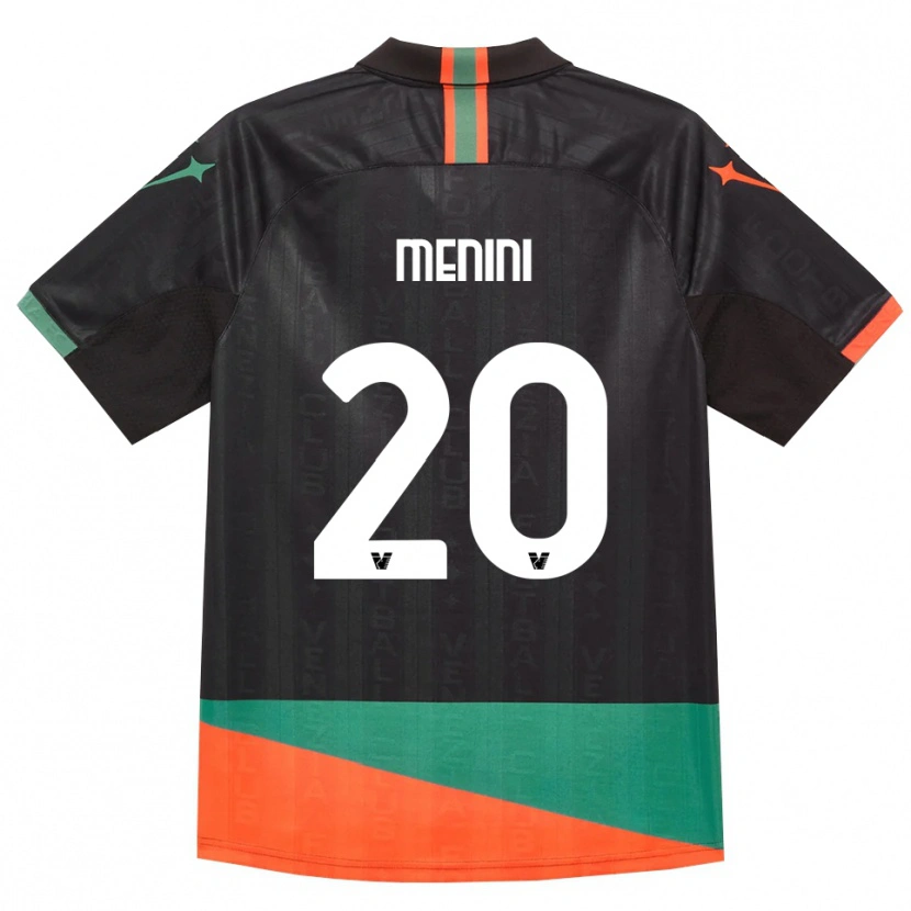 Danxen Niño Camiseta Alessandra Menini #20 Negro Naranja Verde 1ª Equipación 2026/27 La Camisa