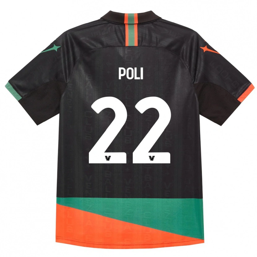 Danxen Niño Camiseta Elena Poli #22 Negro Naranja Verde 1ª Equipación 2026/27 La Camisa
