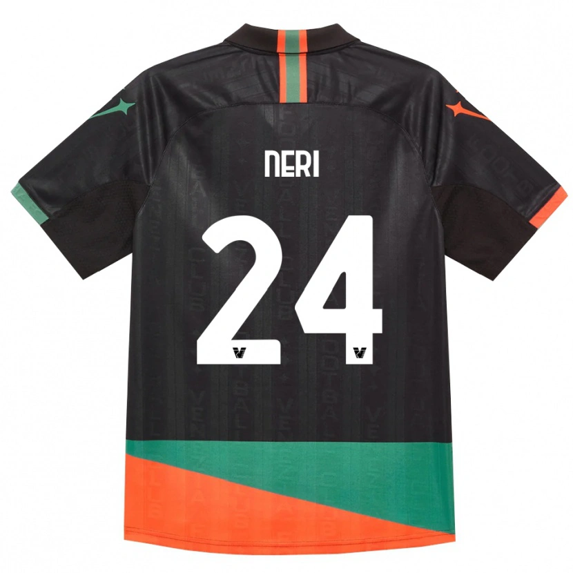 Danxen Niño Camiseta Filippo Neri #24 Negro Naranja Verde 1ª Equipación 2026/27 La Camisa