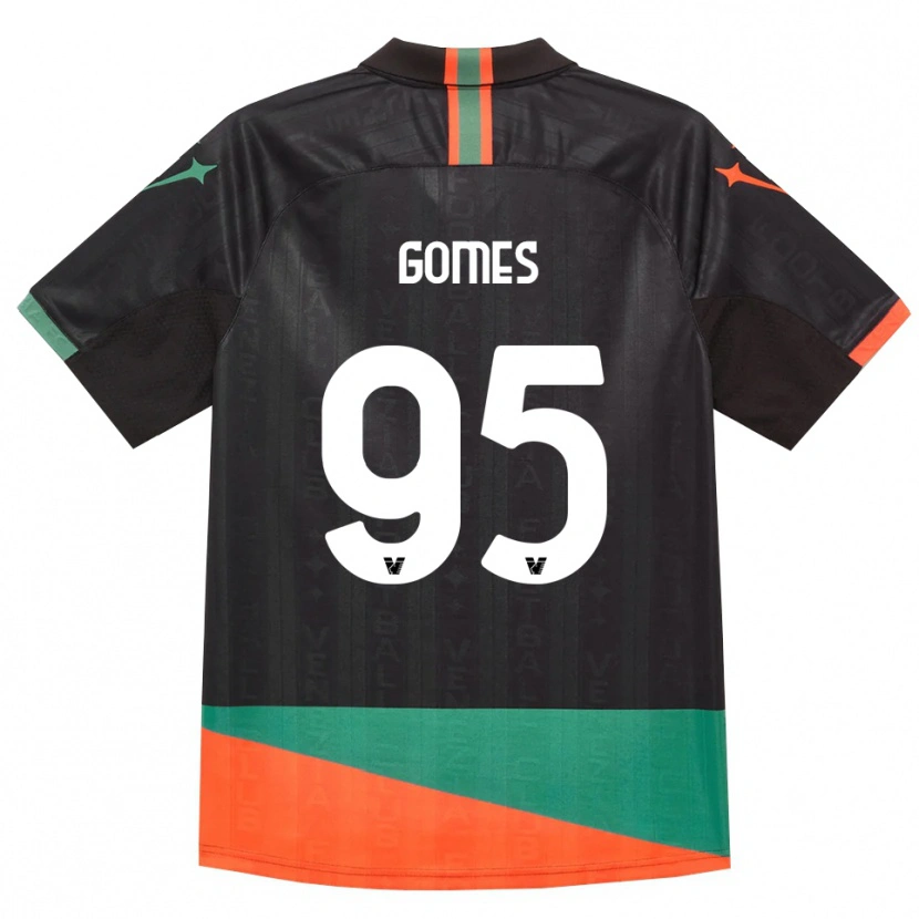 Danxen Niño Camiseta Ale Gomes #95 Negro Naranja Verde 1ª Equipación 2026/27 La Camisa
