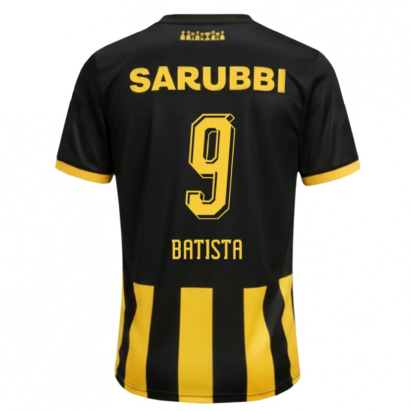 Danxen Niño Camiseta Facundo Batista #9 Negro Amarillo 1ª Equipación 2026/27 La Camisa