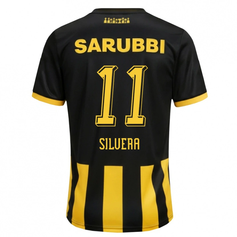 Danxen Niño Camiseta Maximiliano Silvera #11 Negro Amarillo 1ª Equipación 2026/27 La Camisa