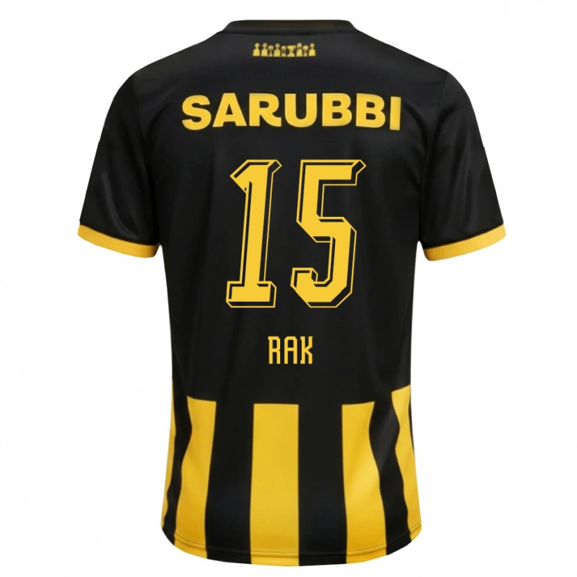 Danxen Niño Camiseta Yonatthan Rak #15 Negro Amarillo 1ª Equipación 2026/27 La Camisa