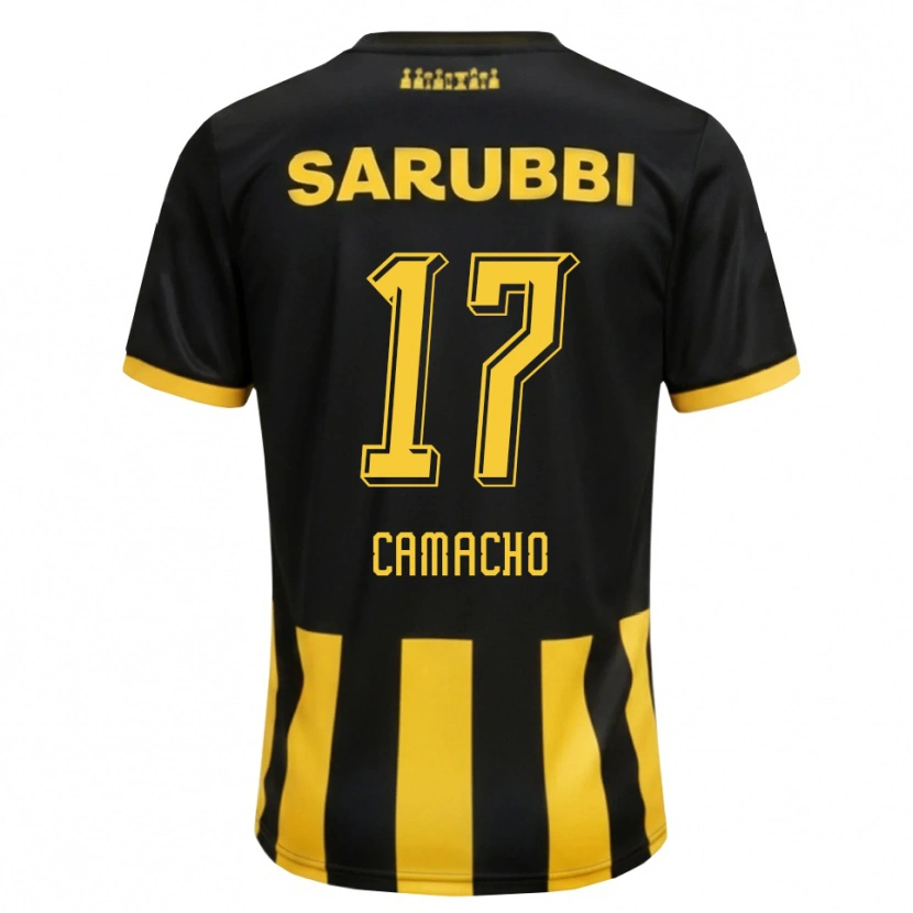 Danxen Niño Camiseta Sebastián Camacho #17 Negro Amarillo 1ª Equipación 2026/27 La Camisa