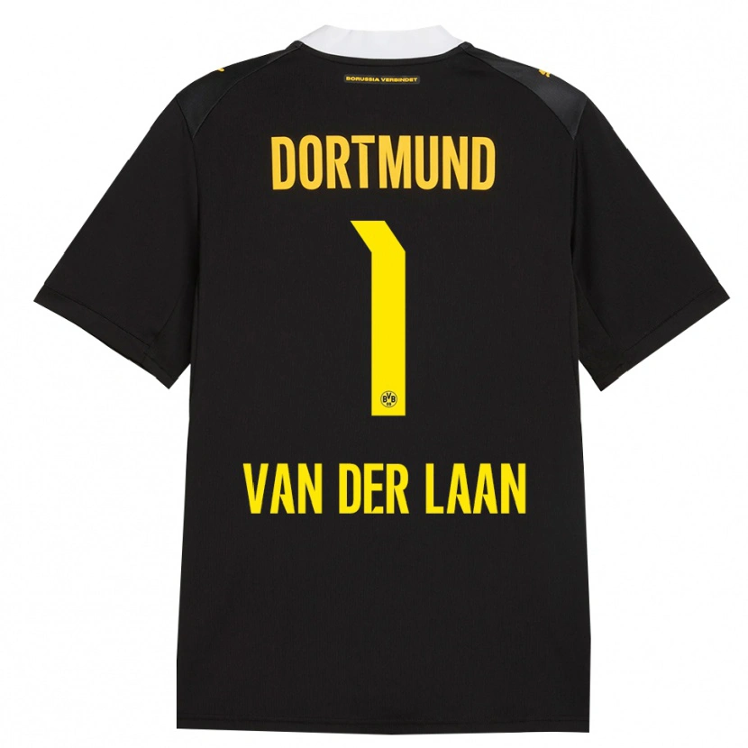 Danxen Niño Camiseta Laura Van Der Laan #1 Negro Rojo Amarillo 2ª Equipación 2026/27 La Camisa