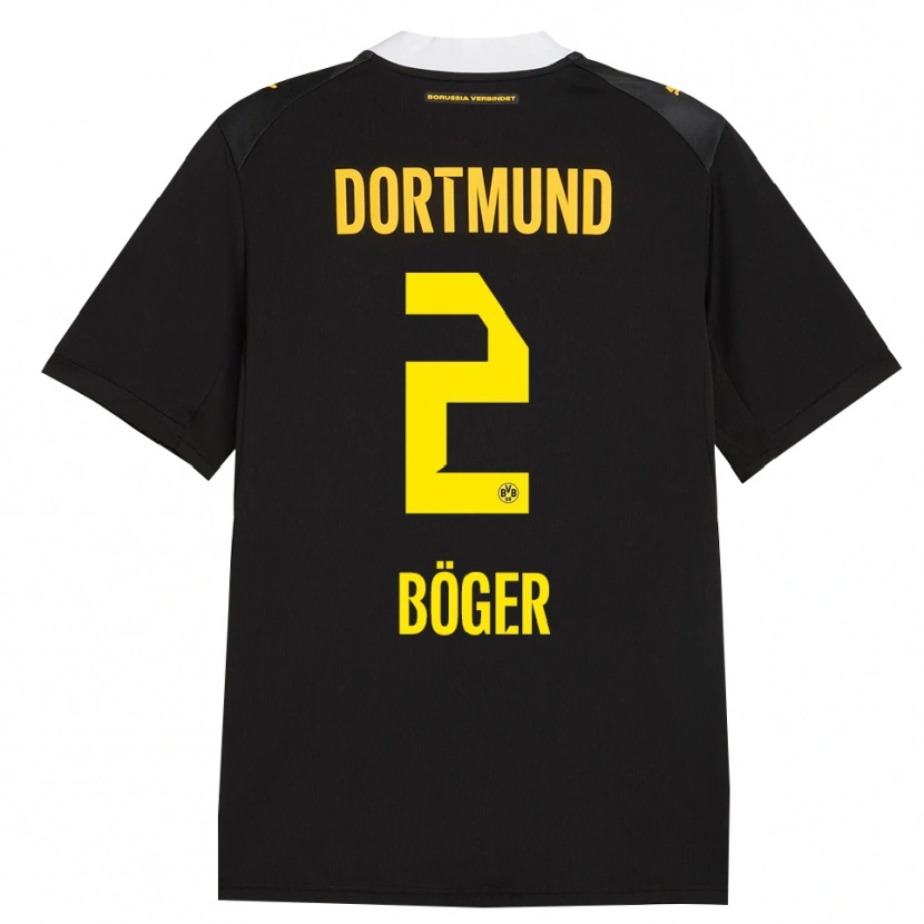 Danxen Niño Camiseta Mia Böger #2 Negro Rojo Amarillo 2ª Equipación 2026/27 La Camisa
