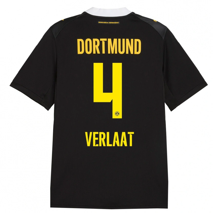 Danxen Niño Camiseta Jesper Verlaat #4 Negro Rojo Amarillo 2ª Equipación 2026/27 La Camisa
