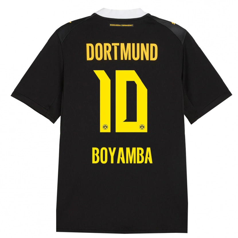 Danxen Niño Camiseta Joseph Boyamba #10 Negro Rojo Amarillo 2ª Equipación 2026/27 La Camisa