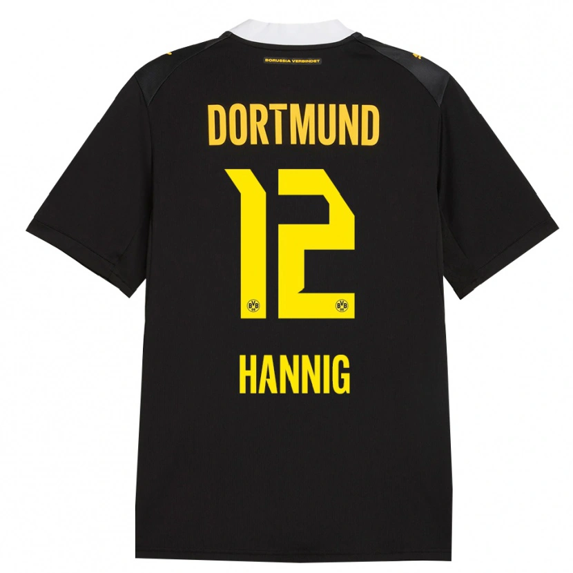 Danxen Niño Camiseta Paul Hannig #12 Negro Rojo Amarillo 2ª Equipación 2026/27 La Camisa