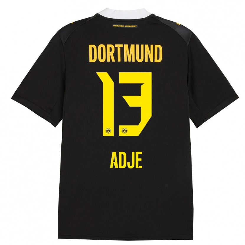 Danxen Niño Camiseta Miguel Adje #13 Negro Rojo Amarillo 2ª Equipación 2026/27 La Camisa
