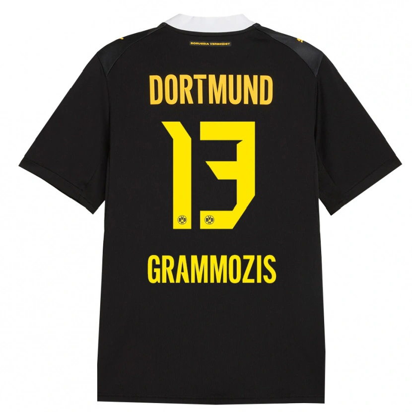 Danxen Niño Camiseta Athanasios Grammozis #13 Negro Rojo Amarillo 2ª Equipación 2026/27 La Camisa