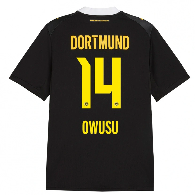 Danxen Niño Camiseta Nathanael Owusu #14 Negro Rojo Amarillo 2ª Equipación 2026/27 La Camisa