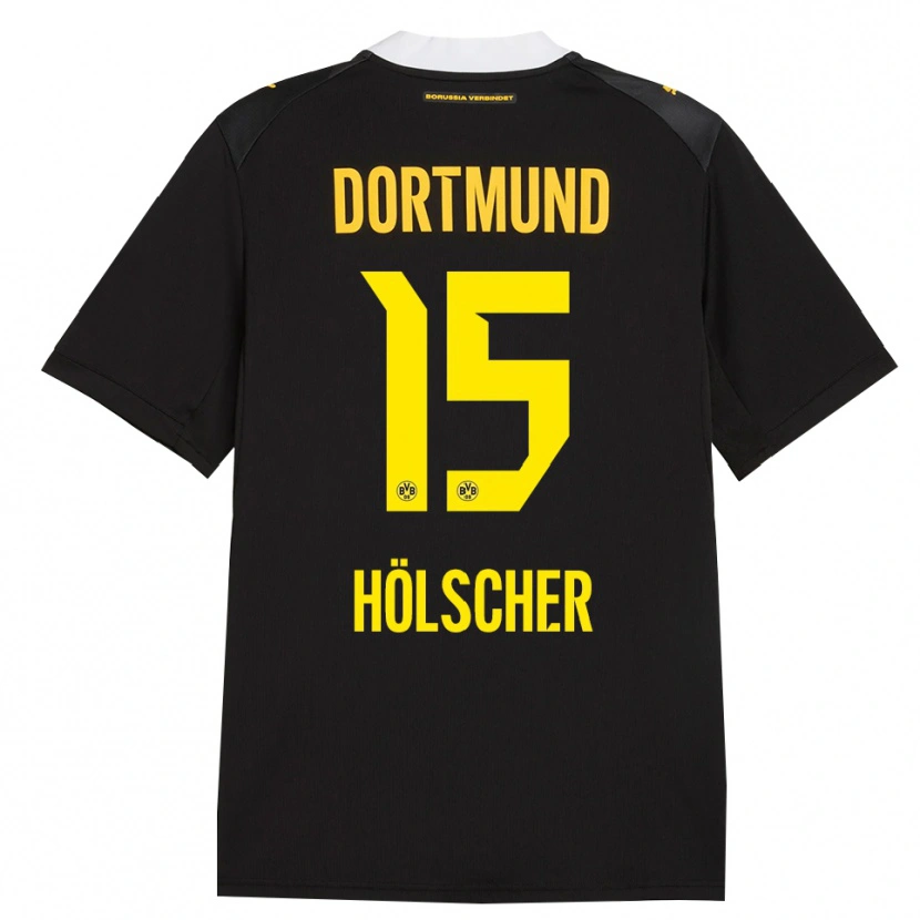 Danxen Niño Camiseta Mats Hölscher #15 Negro Rojo Amarillo 2ª Equipación 2026/27 La Camisa