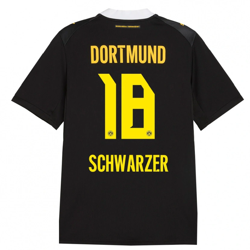 Danxen Niño Camiseta Jonas Schwarzer #18 Negro Rojo Amarillo 2ª Equipación 2026/27 La Camisa