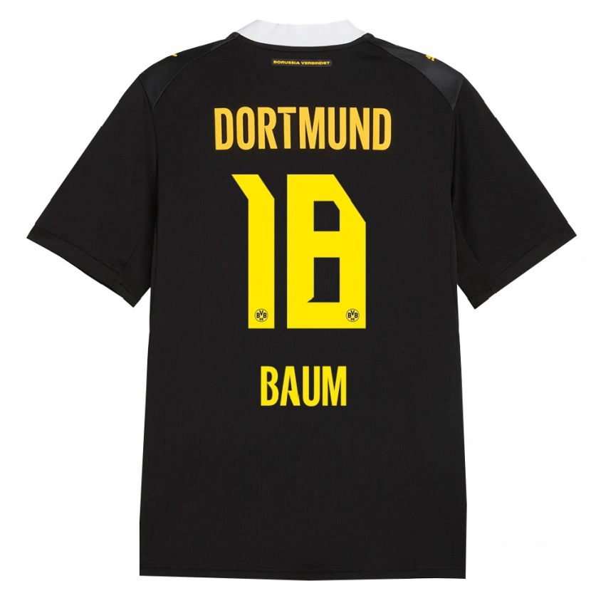 Danxen Niño Camiseta Celina Baum #18 Negro Rojo Amarillo 2ª Equipación 2026/27 La Camisa