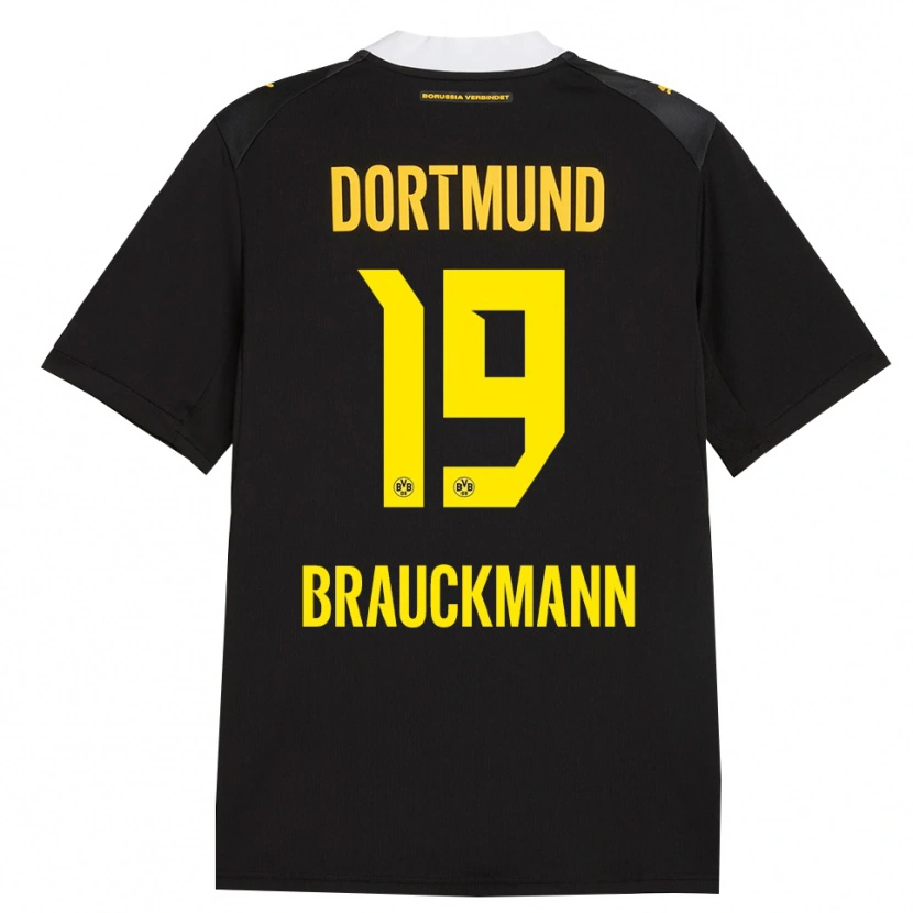Danxen Niño Camiseta Mats Brauckmann #19 Negro Rojo Amarillo 2ª Equipación 2026/27 La Camisa