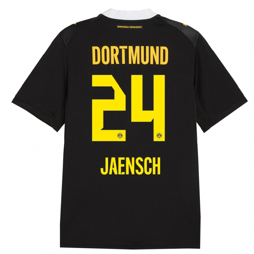 Danxen Niño Camiseta Johann Jaensch #24 Negro Rojo Amarillo 2ª Equipación 2026/27 La Camisa