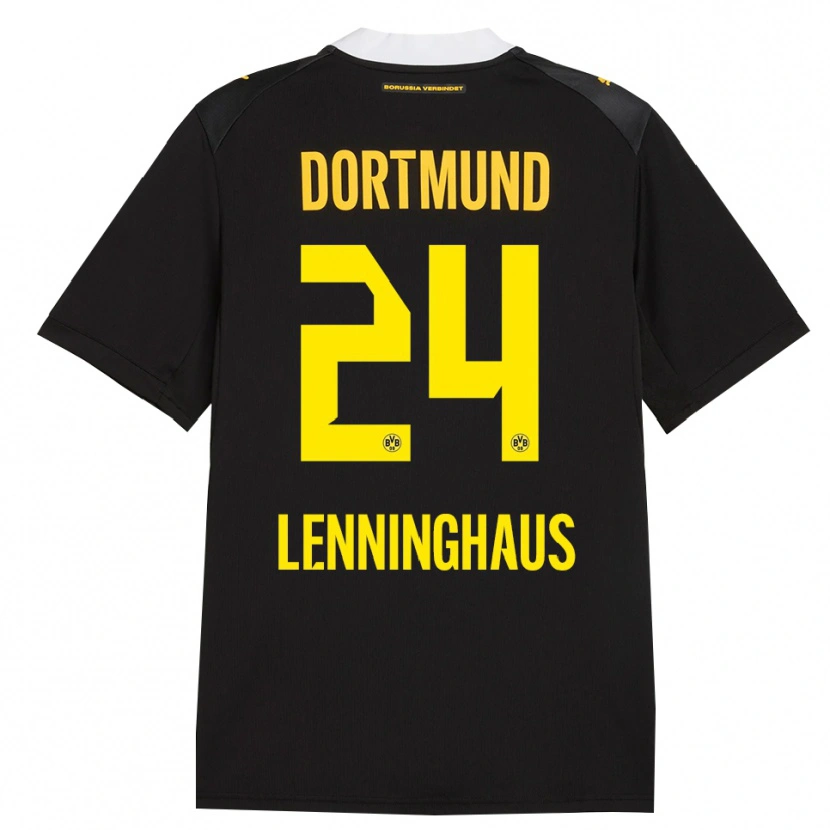 Danxen Niño Camiseta Mika Lenninghaus #24 Negro Rojo Amarillo 2ª Equipación 2026/27 La Camisa
