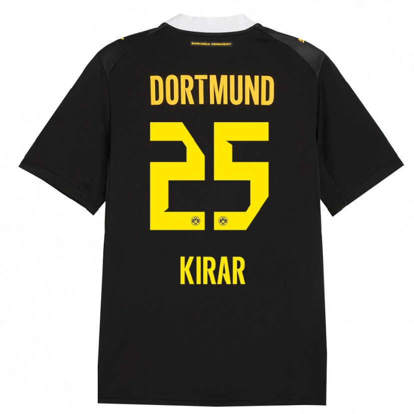Danxen Niño Camiseta Emre Kirar #25 Negro Rojo Amarillo 2ª Equipación 2026/27 La Camisa