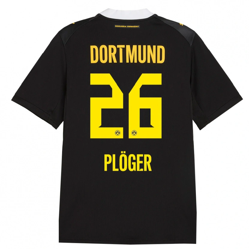 Danxen Niño Camiseta Dustin Plöger #26 Negro Rojo Amarillo 2ª Equipación 2026/27 La Camisa