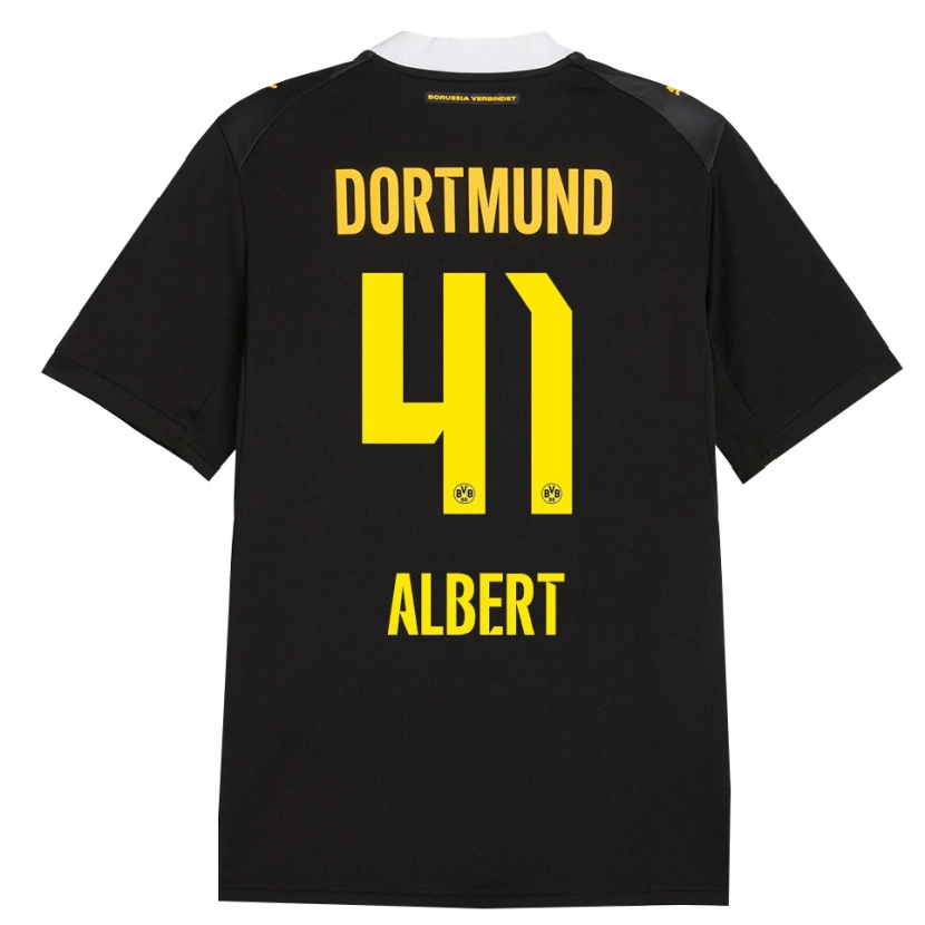 Danxen Niño Camiseta Mathis Albert #41 Negro Rojo Amarillo 2ª Equipación 2026/27 La Camisa