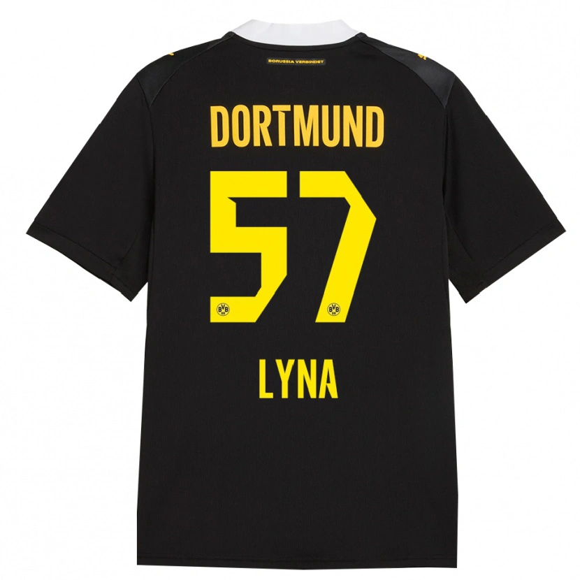 Danxen Niño Camiseta Schwarz Lyna #57 Negro Rojo Amarillo 2ª Equipación 2026/27 La Camisa