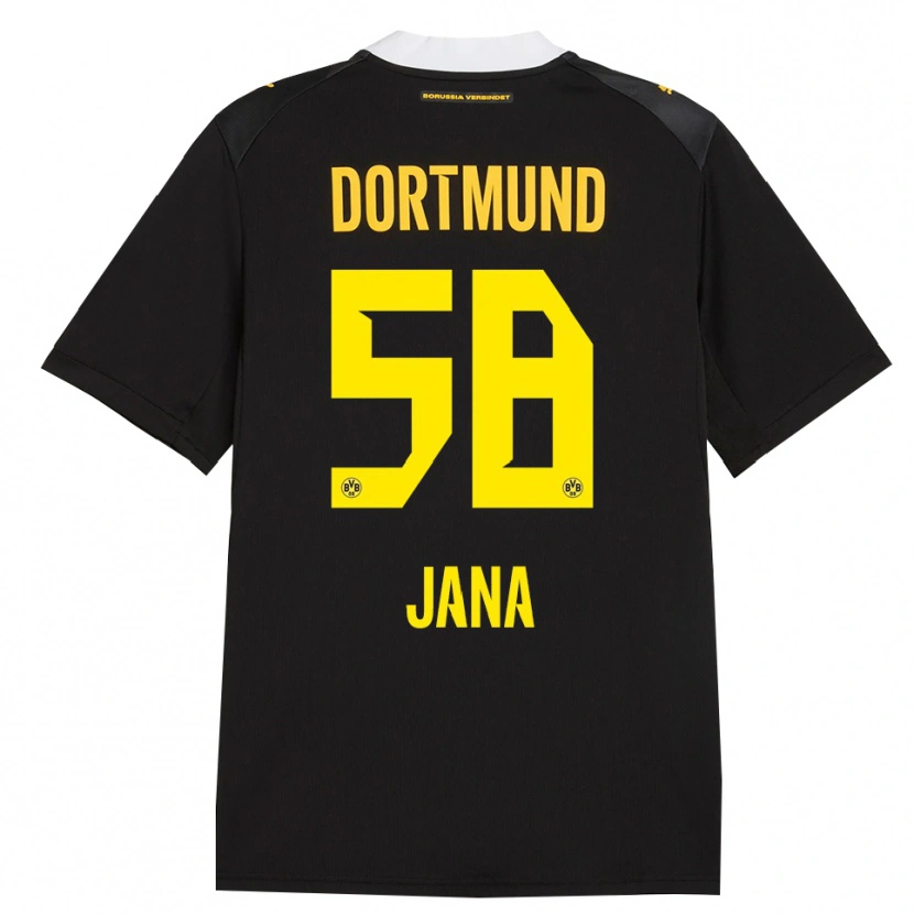 Danxen Niño Camiseta Nordberg Jana #58 Negro Rojo Amarillo 2ª Equipación 2026/27 La Camisa