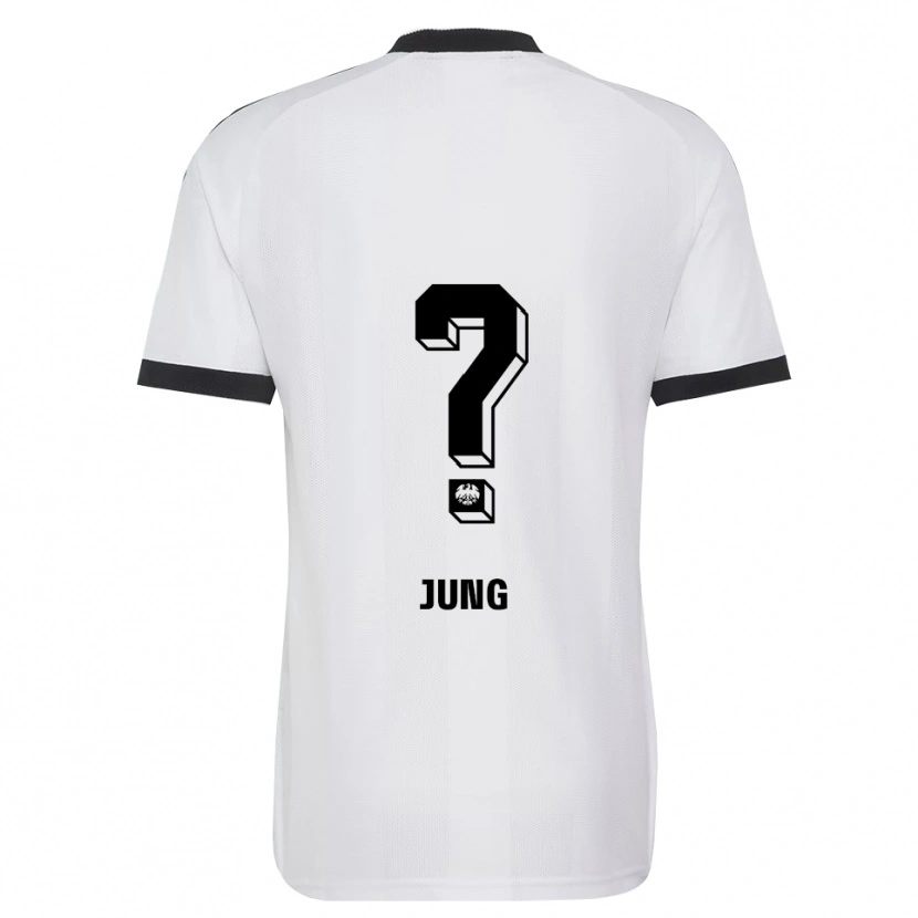 Danxen Niño Camiseta Louis Jung #0 Blanco Negro 2ª Equipación 2026/27 La Camisa