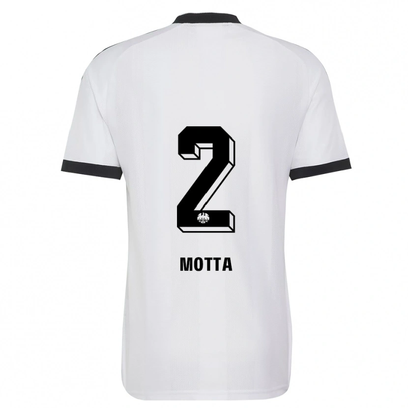 Danxen Niño Camiseta Noel Motta #2 Blanco Negro 2ª Equipación 2026/27 La Camisa