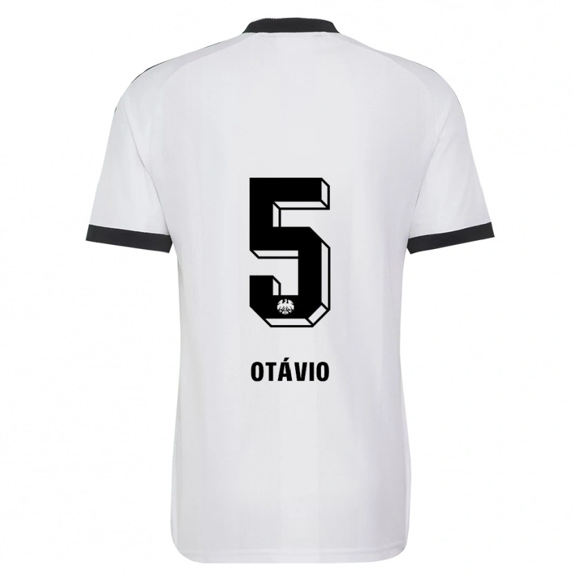 Danxen Niño Camiseta Otávio Manoel Galdino Fernandes #5 Blanco Negro 2ª Equipación 2026/27 La Camisa