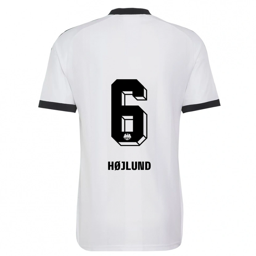 Danxen Niño Camiseta Oscar Højlund #6 Blanco Negro 2ª Equipación 2026/27 La Camisa