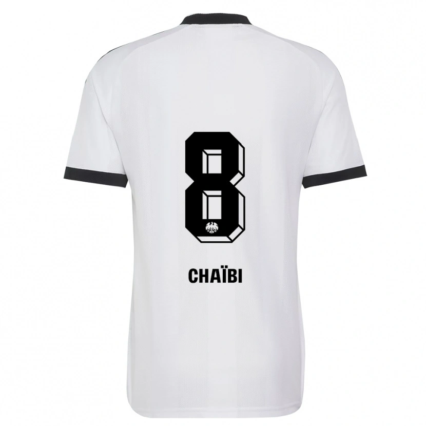 Danxen Niño Camiseta Farès Chaïbi #8 Blanco Negro 2ª Equipación 2026/27 La Camisa