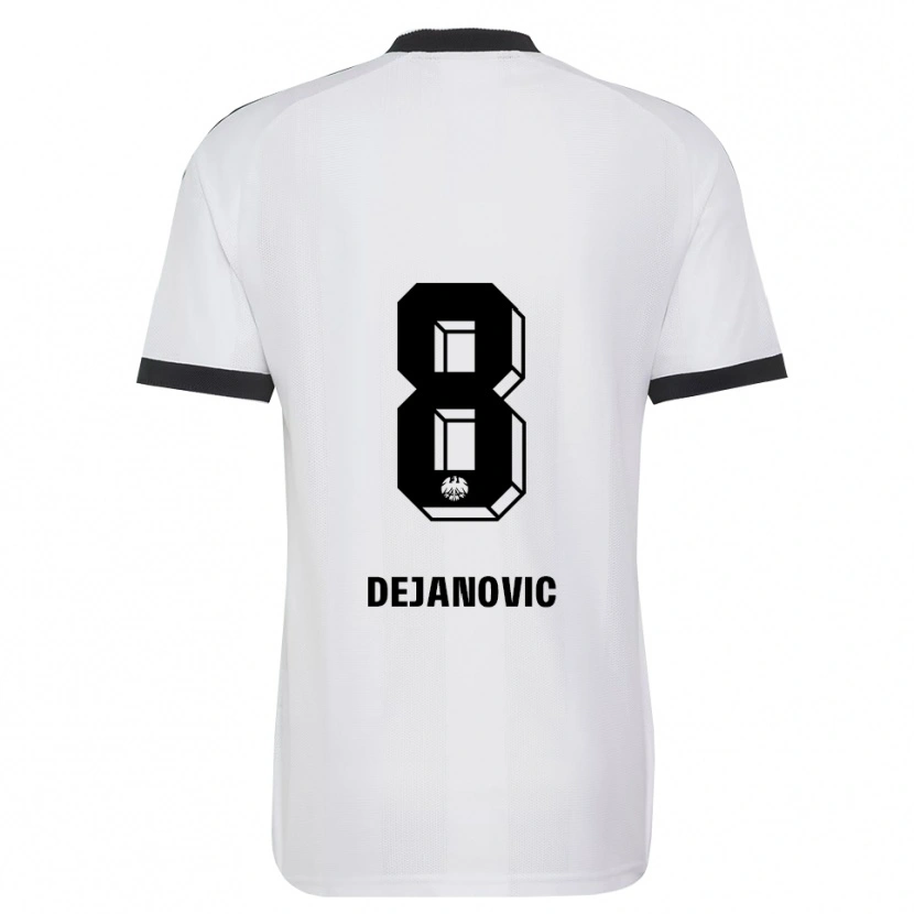 Danxen Niño Camiseta Daniel Dejanovic #8 Blanco Negro 2ª Equipación 2026/27 La Camisa