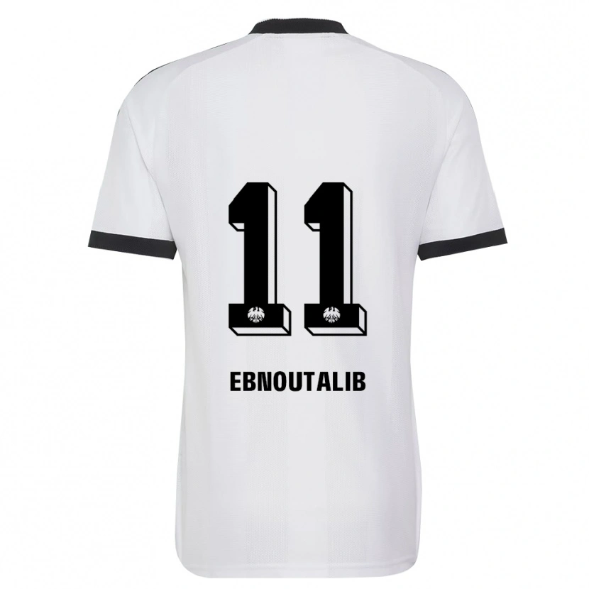 Danxen Niño Camiseta Younes Ebnoutalib #11 Blanco Negro 2ª Equipación 2026/27 La Camisa
