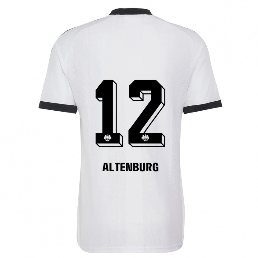 Danxen Niño Camiseta Lina Altenburg #12 Blanco Negro 2ª Equipación 2026/27 La Camisa