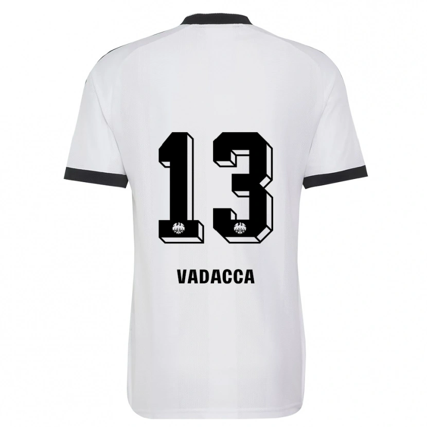 Danxen Niño Camiseta Gianni Vadacca #13 Blanco Negro 2ª Equipación 2026/27 La Camisa