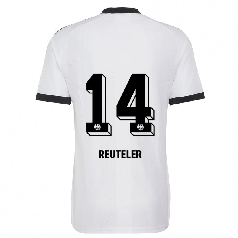 Danxen Niño Camiseta Geraldine Reuteler #14 Blanco Negro 2ª Equipación 2026/27 La Camisa