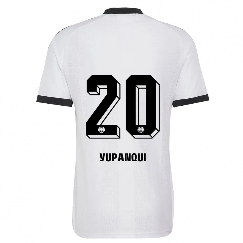 Danxen Niño Camiseta Philipp Eisele Yupanqui #20 Blanco Negro 2ª Equipación 2026/27 La Camisa