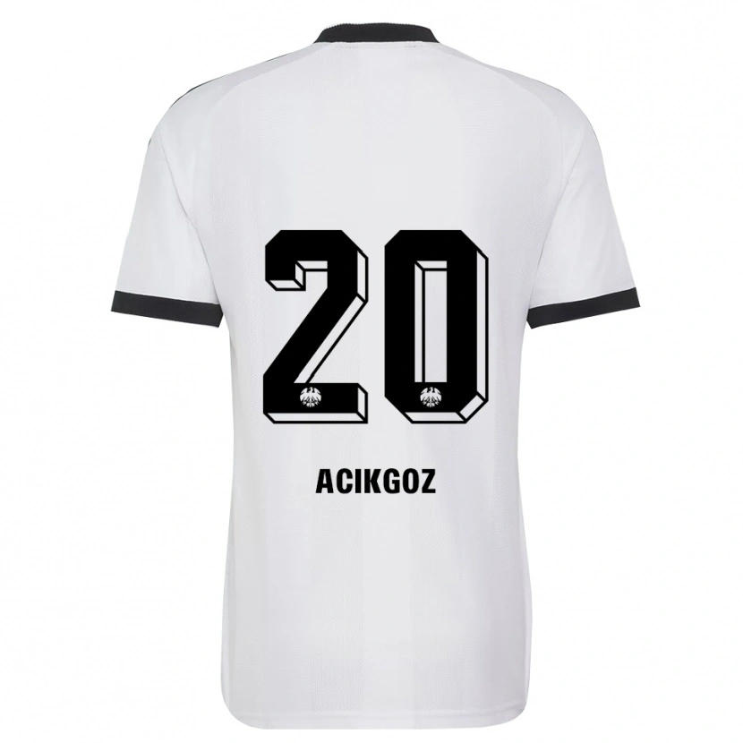 Danxen Niño Camiseta Ilayda Acikgoz #20 Blanco Negro 2ª Equipación 2026/27 La Camisa