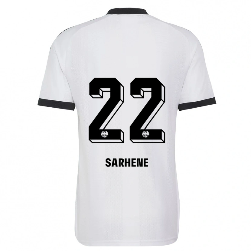 Danxen Niño Camiseta Clement Nana-Sarhene #22 Blanco Negro 2ª Equipación 2026/27 La Camisa