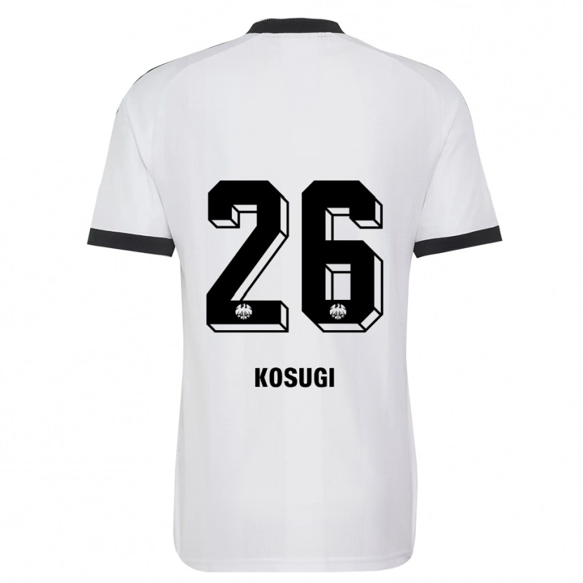 Danxen Niño Camiseta Keita Kosugi #26 Blanco Negro 2ª Equipación 2026/27 La Camisa