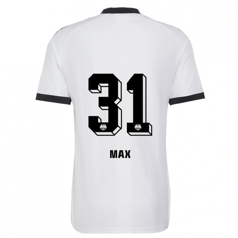 Danxen Niño Camiseta Philipp Max #31 Blanco Negro 2ª Equipación 2026/27 La Camisa