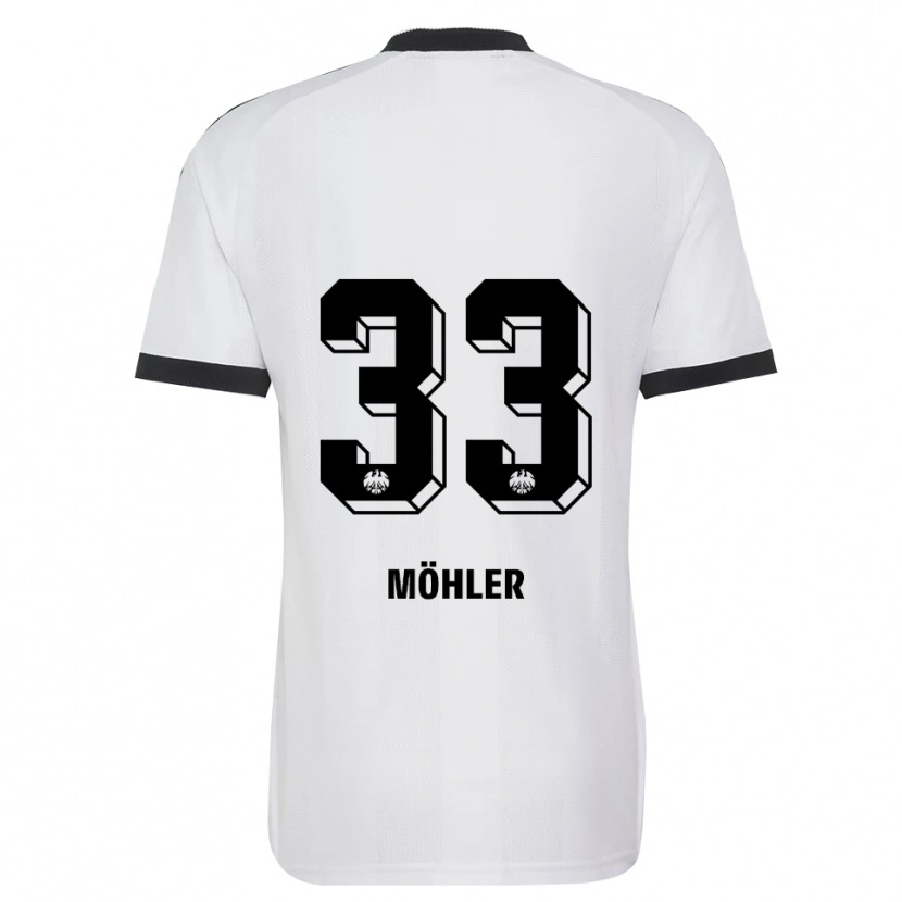 Danxen Niño Camiseta Emil Möhler #33 Blanco Negro 2ª Equipación 2026/27 La Camisa