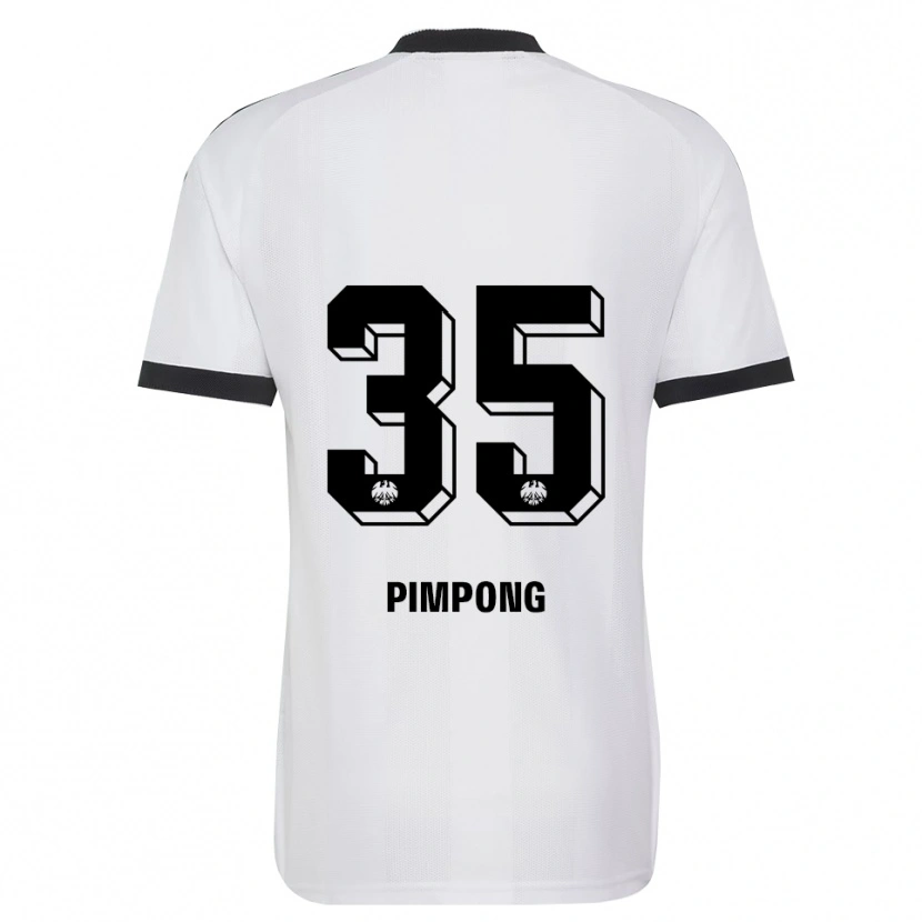 Danxen Niño Camiseta Malik Pimpong #35 Blanco Negro 2ª Equipación 2026/27 La Camisa