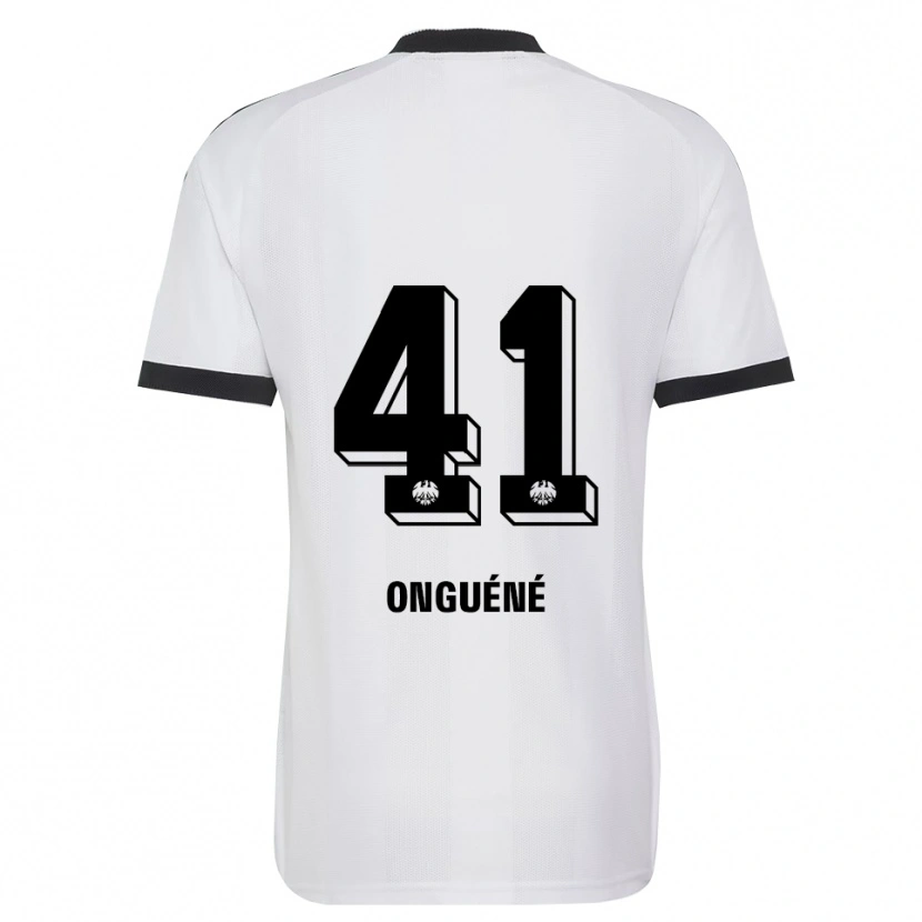 Danxen Niño Camiseta Jérôme Onguéné #41 Blanco Negro 2ª Equipación 2026/27 La Camisa