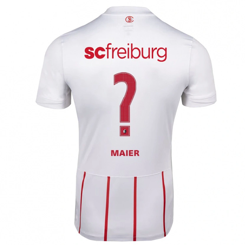 Danxen Niño Camiseta Robin Maier #0 Blanco Rojo Amarillo 2ª Equipación 2026/27 La Camisa