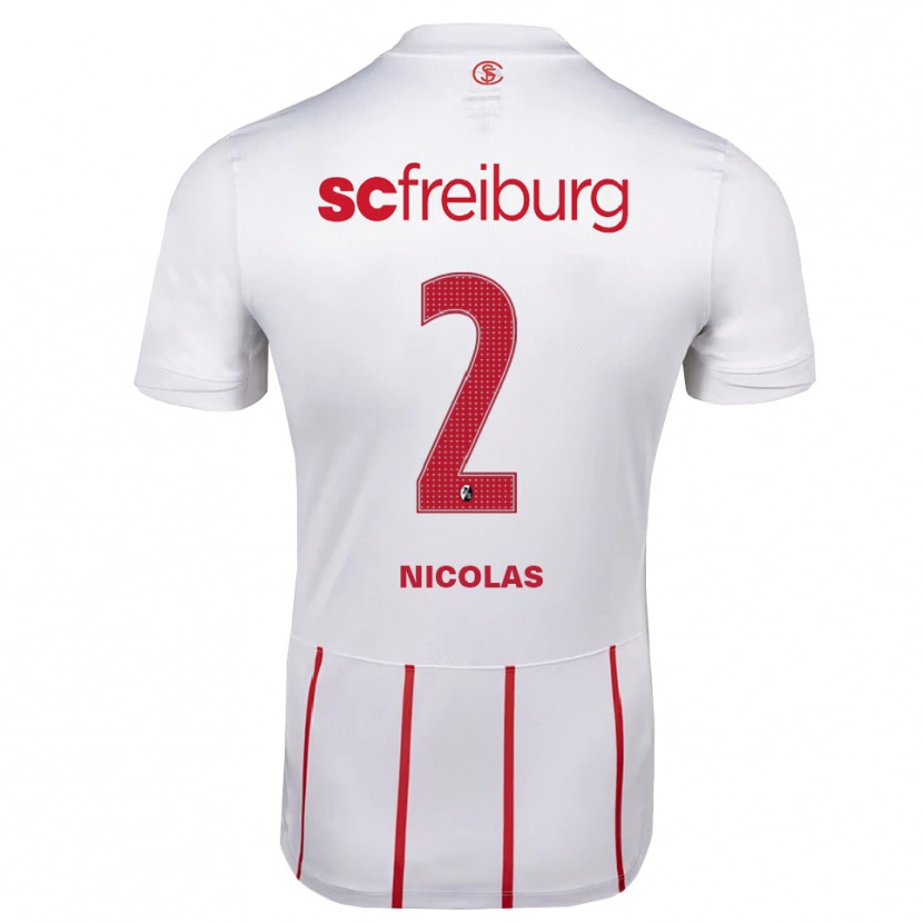 Danxen Niño Camiseta Nicolas Schnerring #2 Blanco Rojo Amarillo 2ª Equipación 2026/27 La Camisa