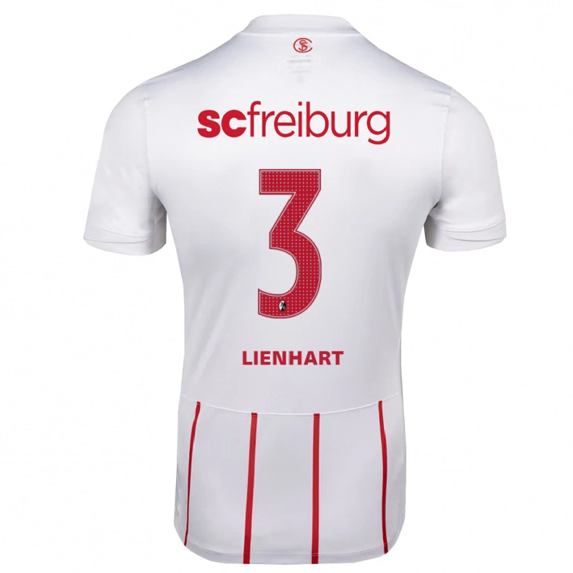 Danxen Niño Camiseta Philipp Lienhart #3 Blanco Rojo Amarillo 2ª Equipación 2026/27 La Camisa