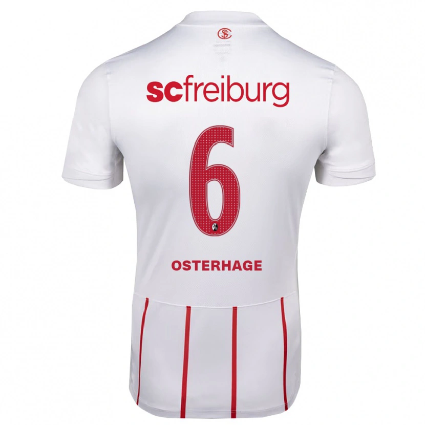 Danxen Niño Camiseta Patrick Osterhage #6 Blanco Rojo Amarillo 2ª Equipación 2026/27 La Camisa